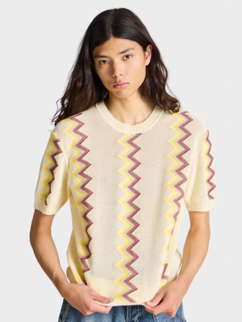 JW Anderson MENS CHEVERON JUMPER IN IVORY