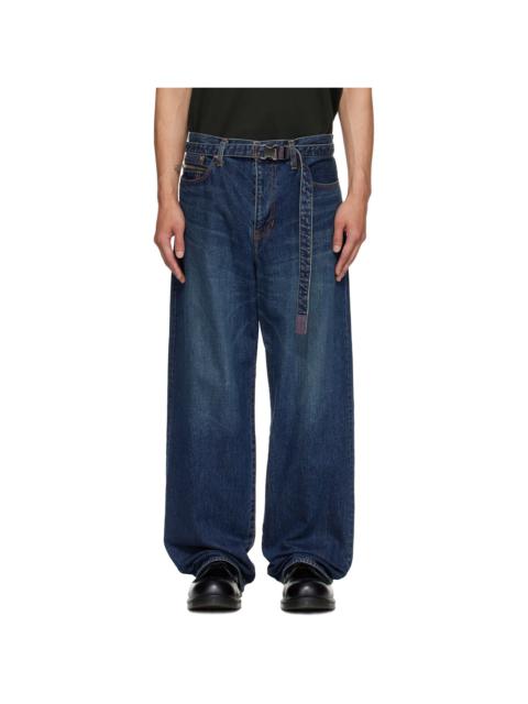 sacai Blue Belted Jeans