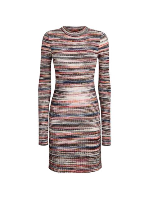 mélange-effect mini dress