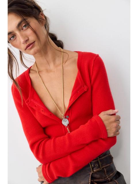 FREE PEOPLE We The Free Hudson Solid Cashmere Henley