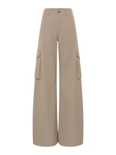 GABRIELA HEARST Eos Barrel-leg Cargo Pant in Camel Cross-dyed Wool