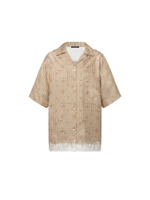Louis Vuitton Monogram Raffia Short-Sleeved Shirt