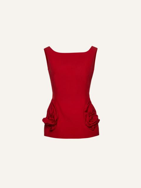 MAGDA BUTRYM Rose hip hourglass top in red