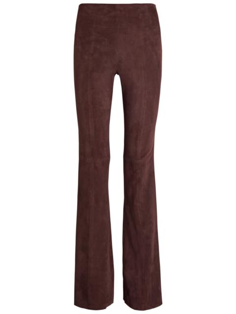 STOULS Stouls Gege Flared-leg Suede Leggings