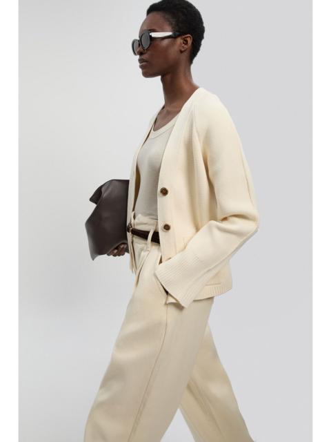 KAREN MILLEN Cotton Knitted Button Cardigan