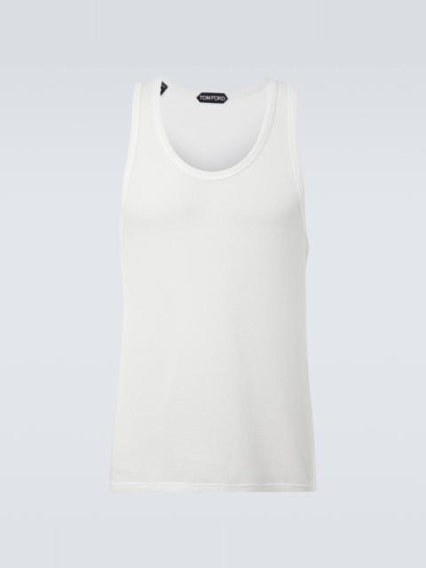 TOM FORD Semi-sheer cotton tank top