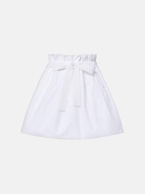 PATOU Gathered cotton miniskirt
