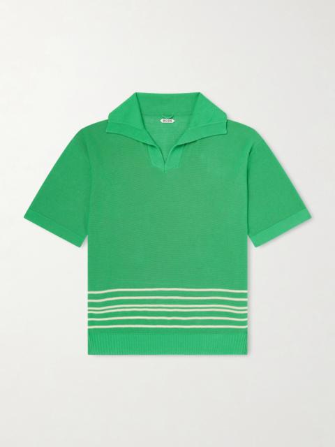 BODE Bentgrass Striped Cotton Polo Shirt