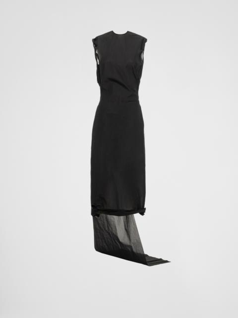 Prada Nylon crepe dress with appliqué