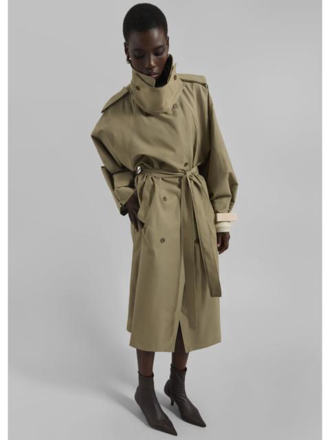 The Frankie Shop Davos Trench Coat - Pale Olive