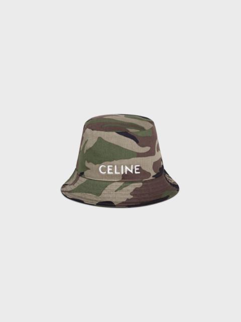CELINE Celine embroidered bucket hat in camouflage cotton