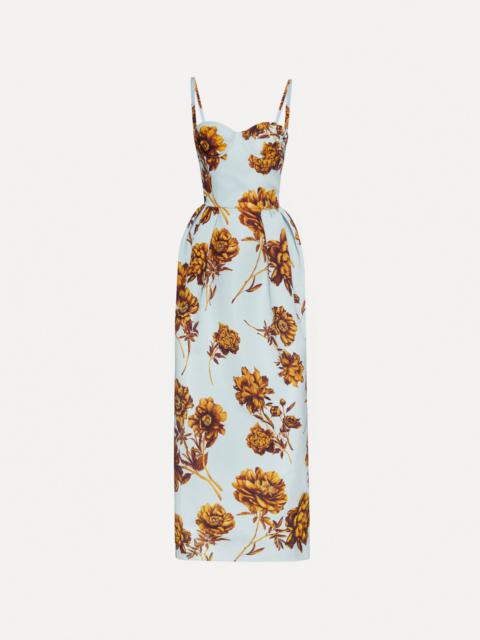 Oscar de la Renta PEONY SILK FAILLE GOWN