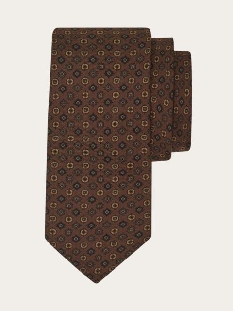 FERRAGAMO Micro pattern silk tie
