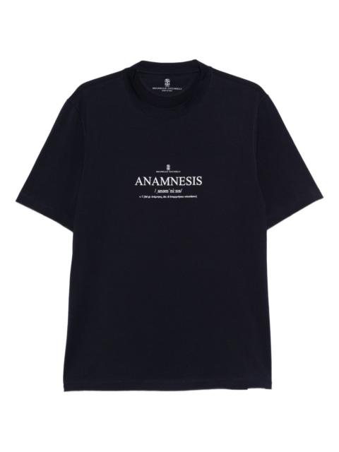 Brunello Cucinelli Men Printed Cotton T-Shirt