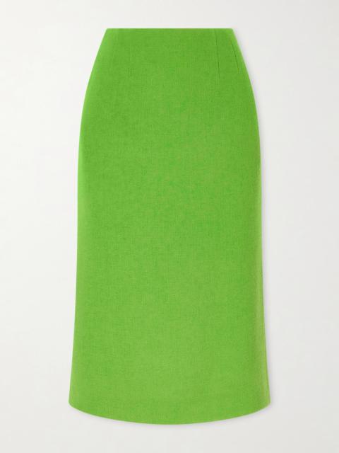 Valentino Wool-crepe Midi Skirt