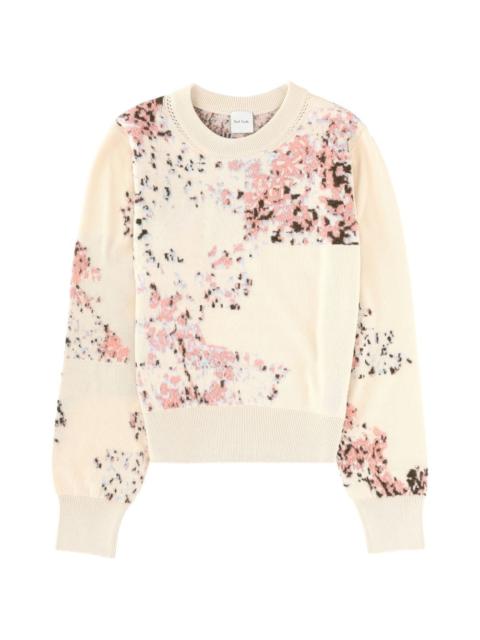 Paul Smith floral-print knitted sweater