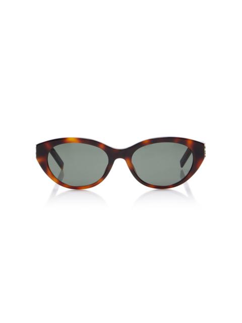 Round-Frame Tortoiseshell Acetate Sunglasses brown