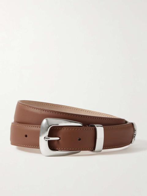 KHAITE Benny leather belt Tan