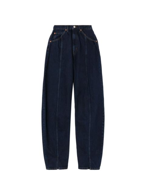 high-rise wide-leg jeans