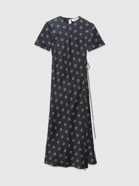 MSGM Viscose print midi dress
