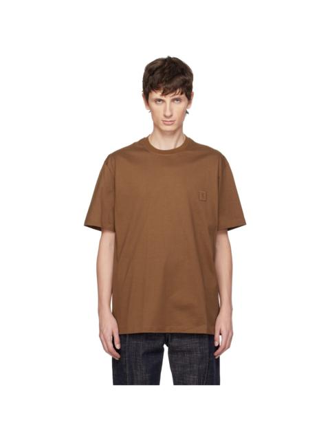 Wooyoungmi Brown Cotton Back Logo T-shirt