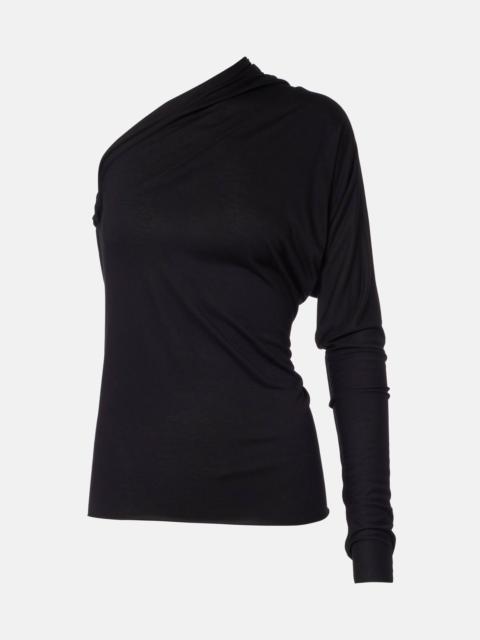 Rick Owens Diana one-shoulder jersey top