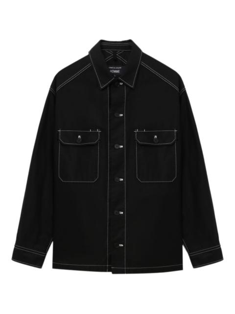 Comme des Garçons Homme contrast-stitch pocket shirt