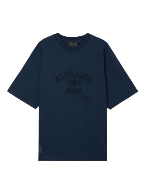 ALPHA INDUSTRIES embroidered-logo cotton T-shirt
