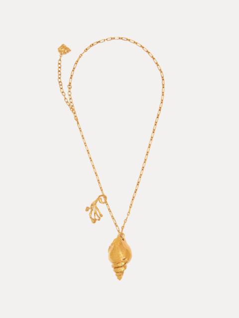 Oscar de la Renta CORAL & SHELL PENDANT NECKLACE