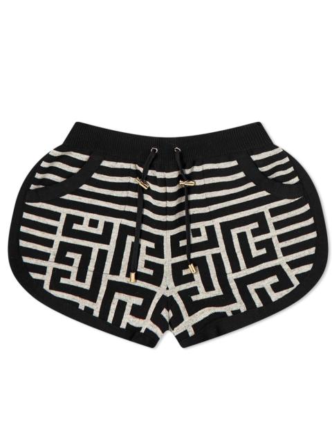 Balmain Balmain Striped Monogram Shorts