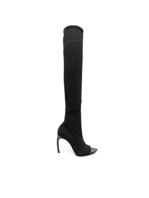 Victoria Beckham 100mm peep-toe jersey boots