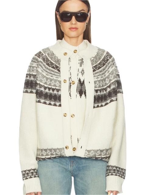 Monse Fold-Up Fair Isle Cardigan
