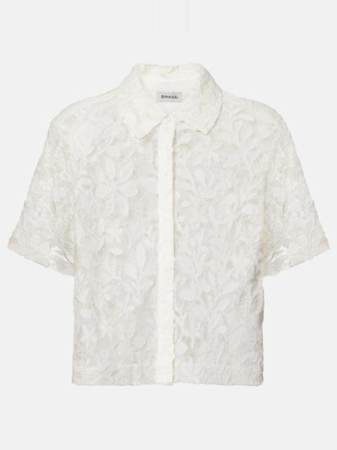 SIMKHAI Cotton lace shirt