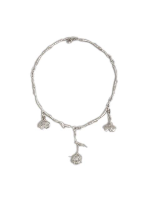 rose-charm choker necklace