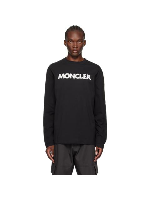 Moncler Black Logo Appliqué Long Sleeve T-Shirt