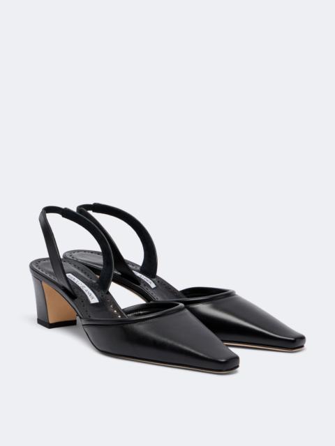 Manolo Blahnik Vendona leather slingback pumps