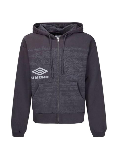 umbro x Slam Jam text-print zip-up hoodie