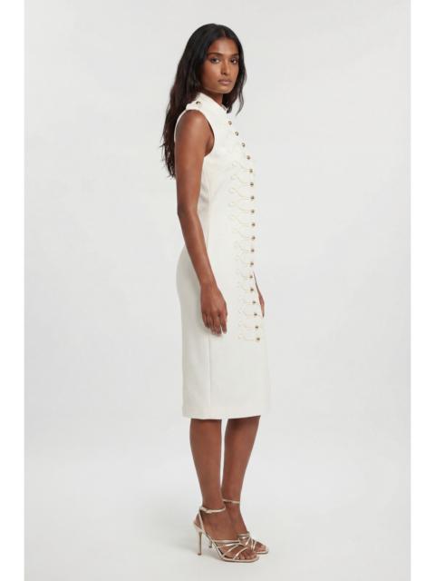 KAREN MILLEN Compact Stretch Button Detail Straight Pencil Dress