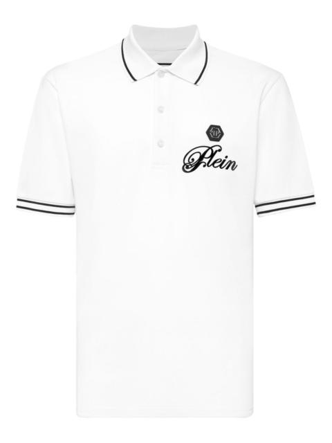 PHILIPP PLEIN logo-patch polo shirt