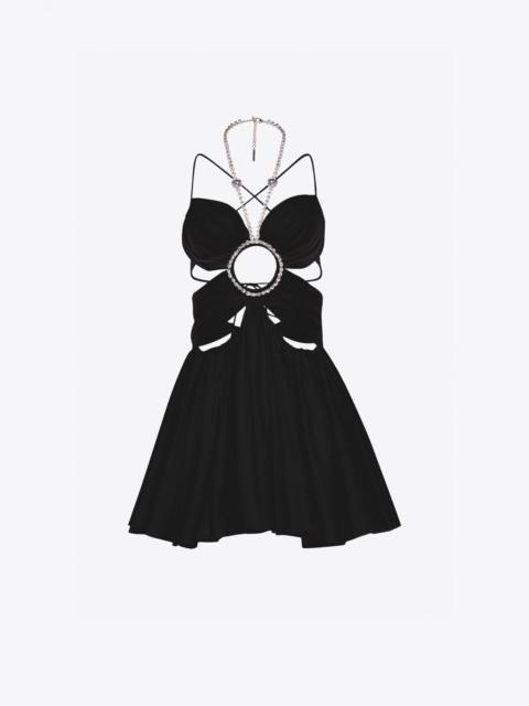 AREA GATHERED BUTTERFLY POPLIN MINI DRESS