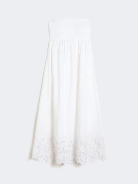 Max Mara Linen canvas bustier dress - WHITE