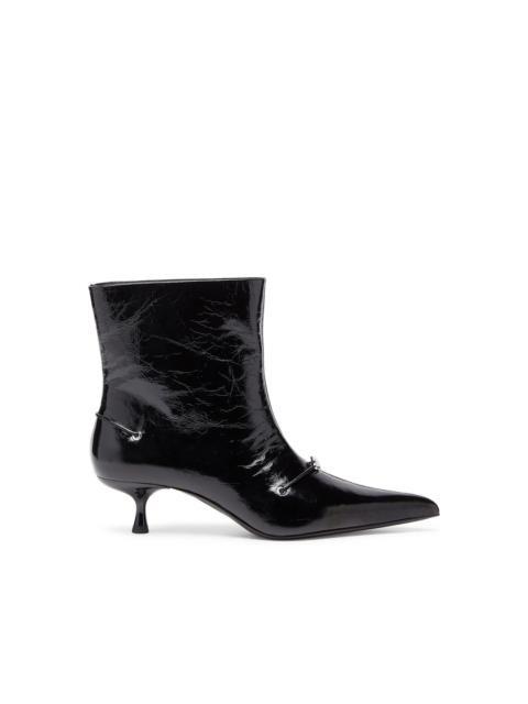 Diesel D-TEN&HALF - ANKLE BOOTS IN NAPLAK LEATHER