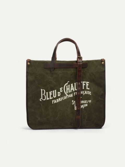 Bleu de Chauffe BAZAR TOTE BAG  -  DARK KHAKI STONEWASHED
