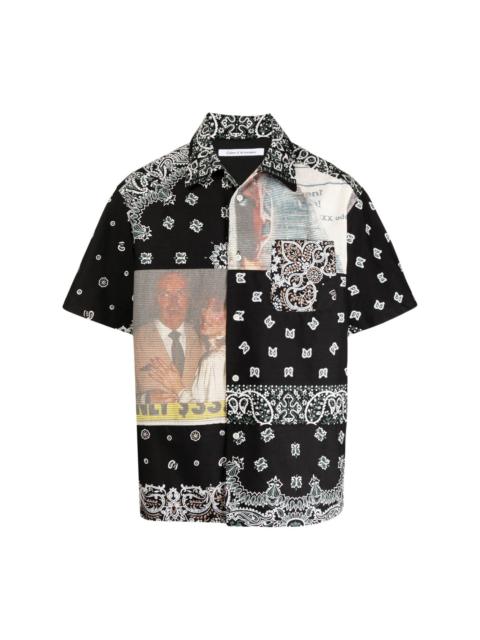 Children of the Discordance bandana-print cotton shirt