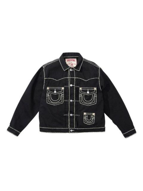 Supreme x True Religion Denim Trucker Jacket 'Black White' SUP-FW21-214