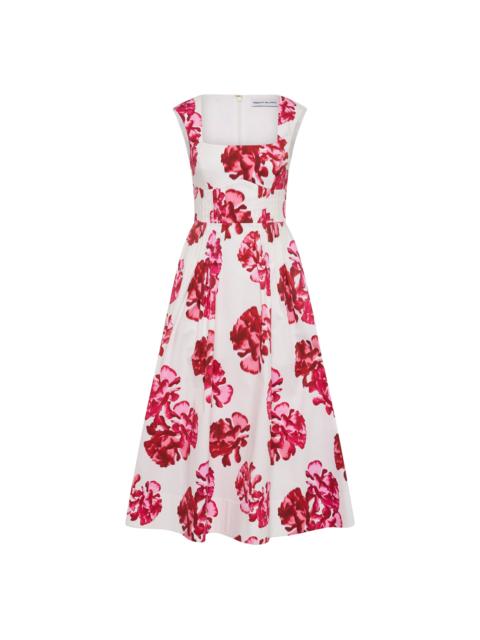 REBECCA VALLANCE Damask Rose Midi Dress