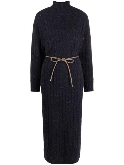PESERICO roll-neck tricot midi dress