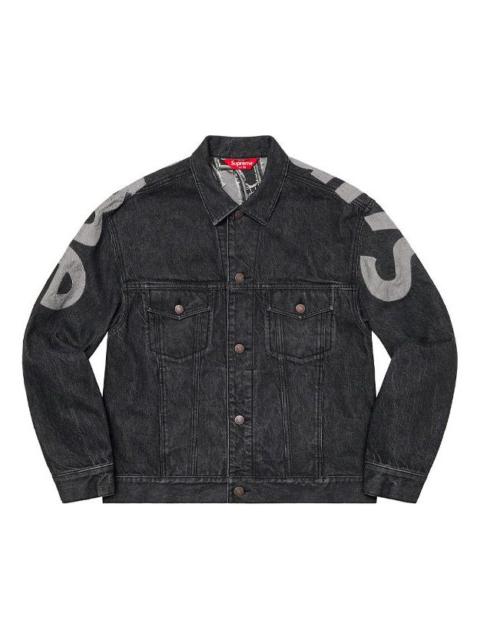 Supreme Supreme Inset Logo Denim Trucker Jacket 'Black Grey' SUP-SS22-070