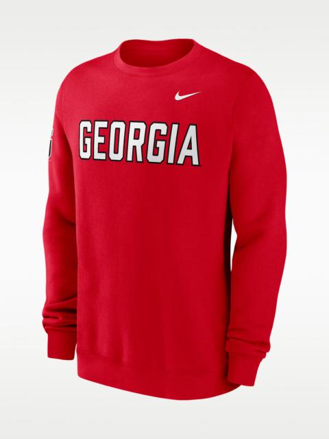 Nike Georgia Sideline Club Men's Nike College Pullover Crew