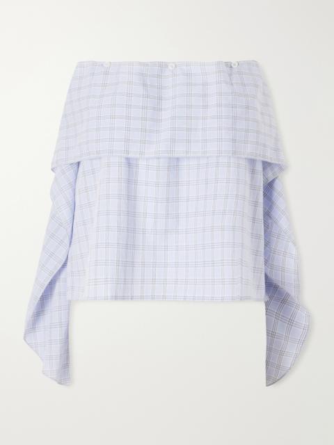 DEIJI STUDIOS Flow Checked Organic Cotton Blouse